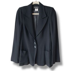 Ann Demeullemeester 3-Button Black Fleece Wool Blazer Size FR 38/ US 6